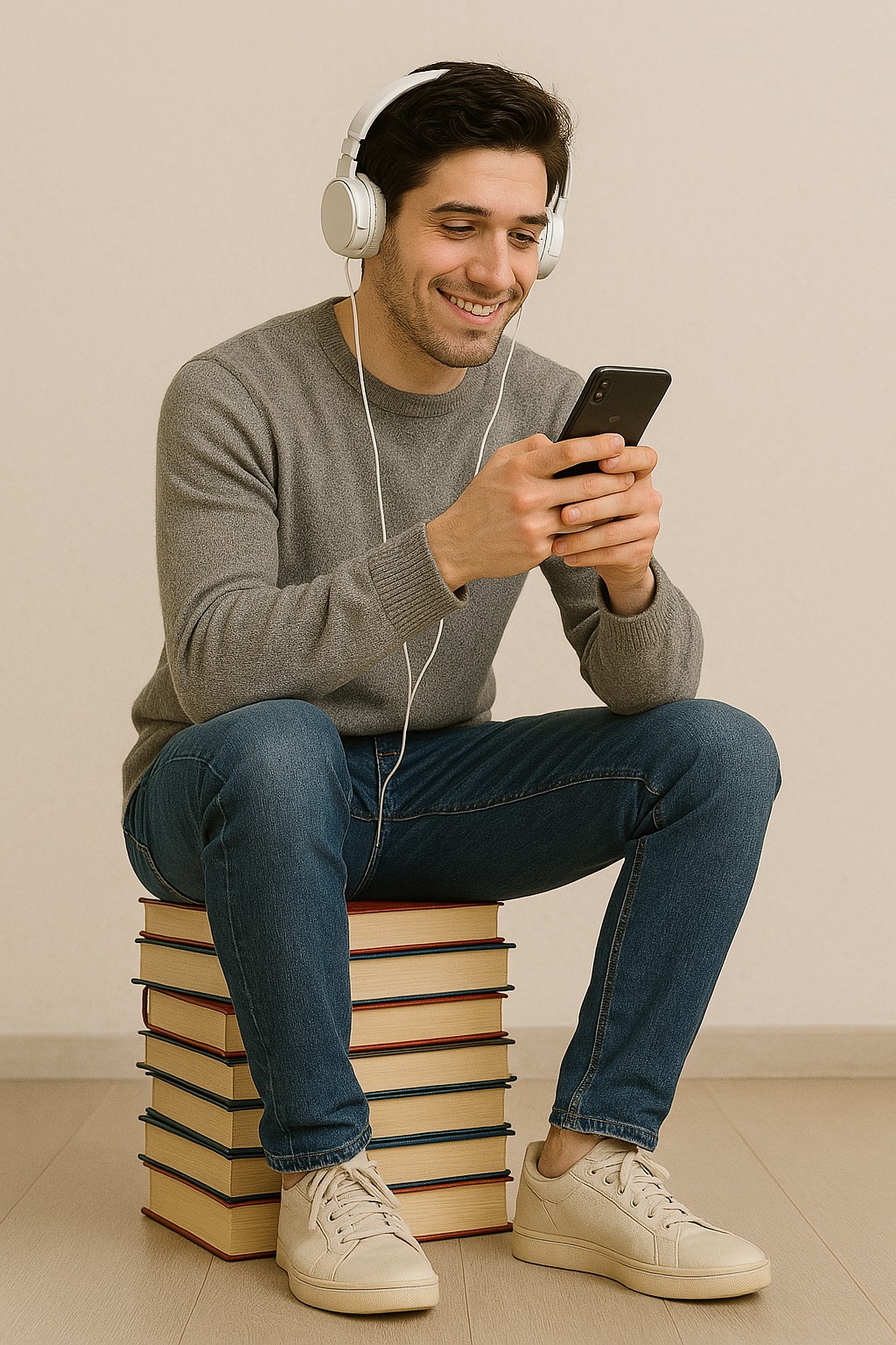 Estudante usando tecnologia para estudar
